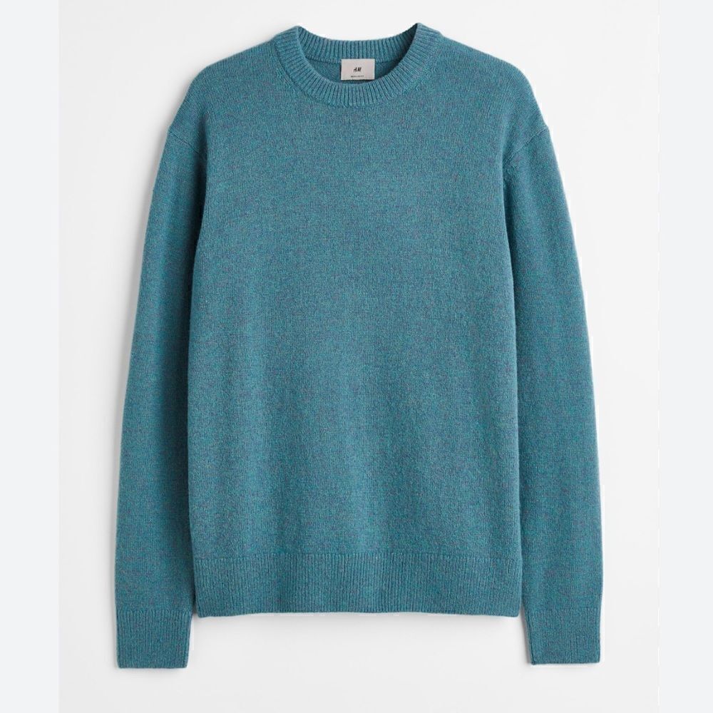 H&M Wool Blend Oversized Crew Neck Sweater Medium